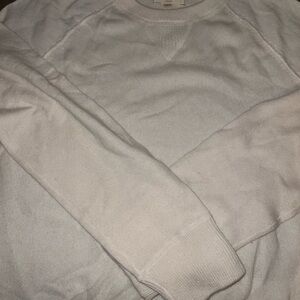 American Eagle Outfitters Men's Cream Crewneck Sweater